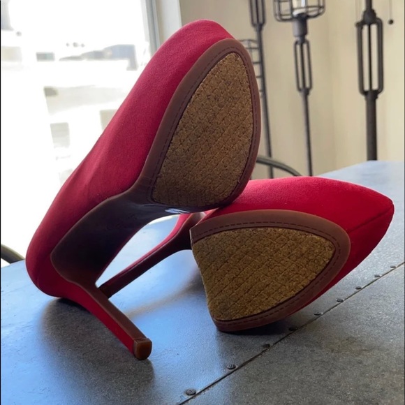 OBO - Red Jessica Simpson platform heels - Picture 7 of 8